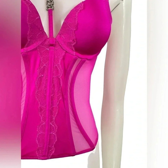 La Senza Bustier Corset  Hot Pink With Jewels - Picture 4 of 8